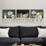 Wallity Conjunto de 3 Pinturas Decorativas en Lienzo Multicolor